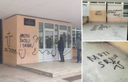 Vandali išarali splitsku školu: Osvanuli grafiti "Mrzi Srbiju"