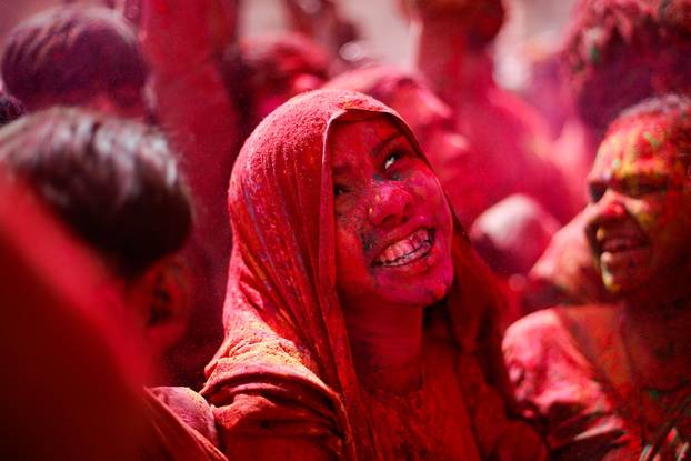 "Lathmar Holi" celebrations in Nandgaon