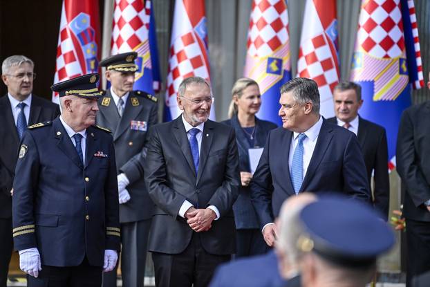 Zagreb: Svečani prijem povodom Dana policije u Predsjedničkim dvorima