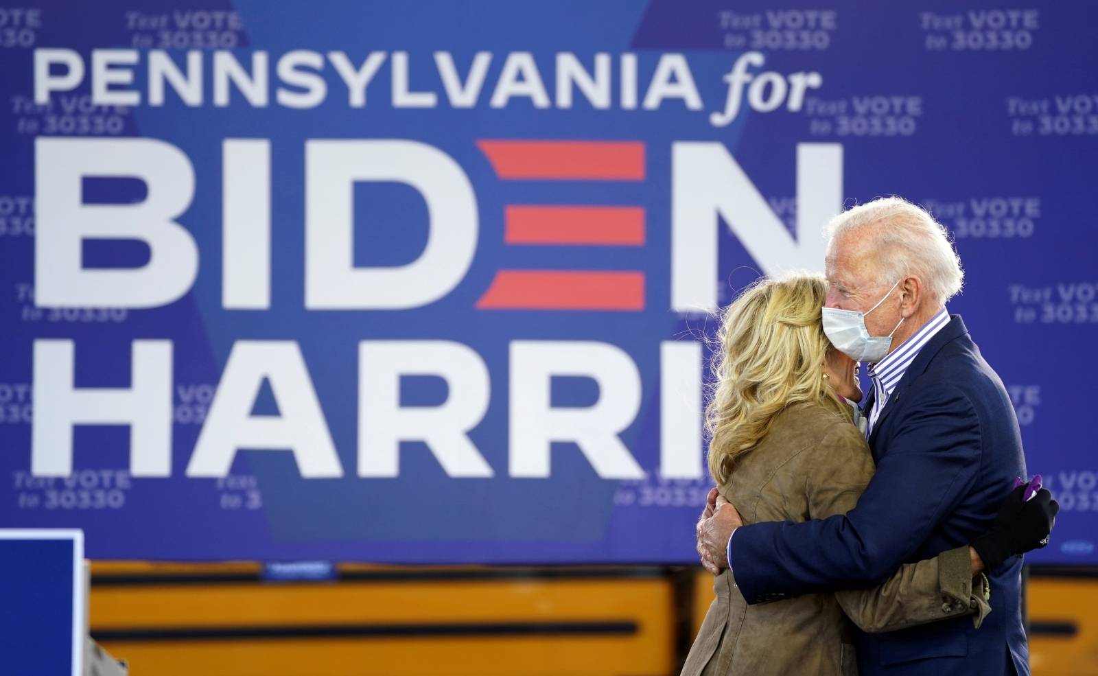 U.S. presidential candidate Biden holds drive-in campaign event in Dallas, PA