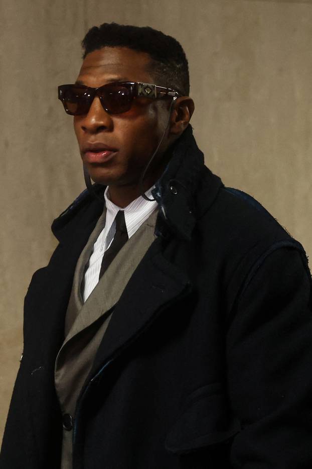 Actor Jonathan Majors arrives for the jury selection in his assault and harassment case at Manhattan Criminal Court in New York City