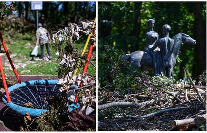 Oluja uništila Park mladenaca u Zagrebu: Opasno je i za djecu