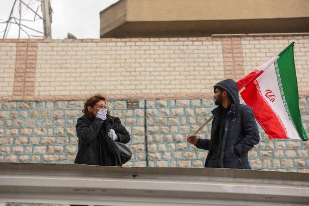 Aftermath of an Israeli and the U.S. strike on Gandhi Hotel Hospital, in Tehran