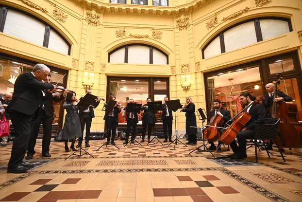 Zagreb: Zagreba&ccaron;ki solisti odr&zcaron;ali koncert u prolazu Oktogon