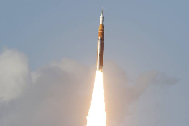 NASA's Artemis II mission to fly by the moon lifts off from the Kennedy Space Center in Cape Canaveral, Florida, U.S.