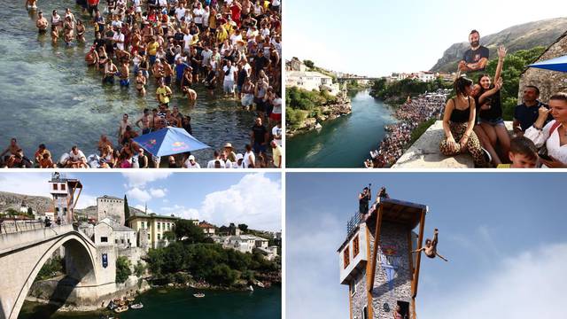 FOTO U Mostaru održano finale Red Bull Cliff Divinga:  Spektakl je pratilo više od 10 tisuća ljudi