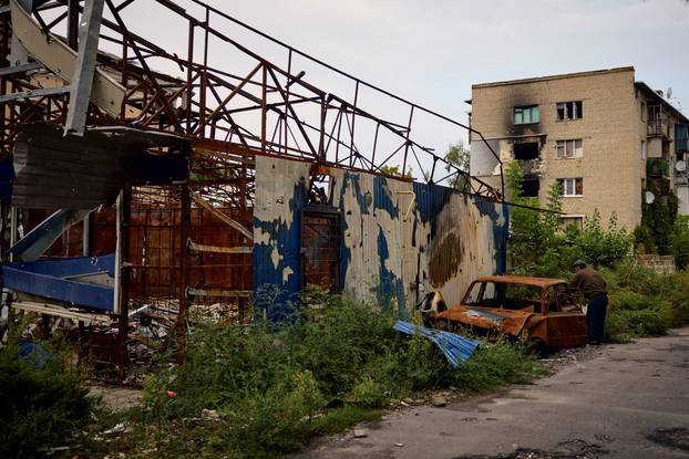 Russia's attack on Ukraine, in the town of Izium