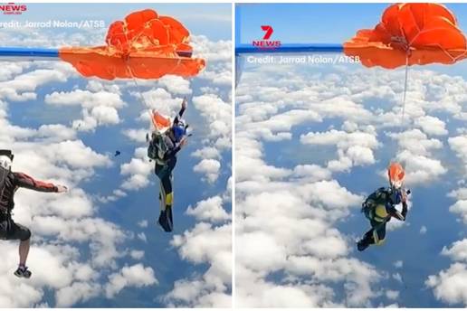 VIDEO Nevjerojatno! Zapleo se s padobranom za rep aviona na 4500 m. Evo kako se spasio...