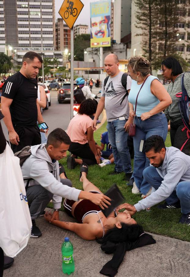 Aftermath of an earthquake in Caracas