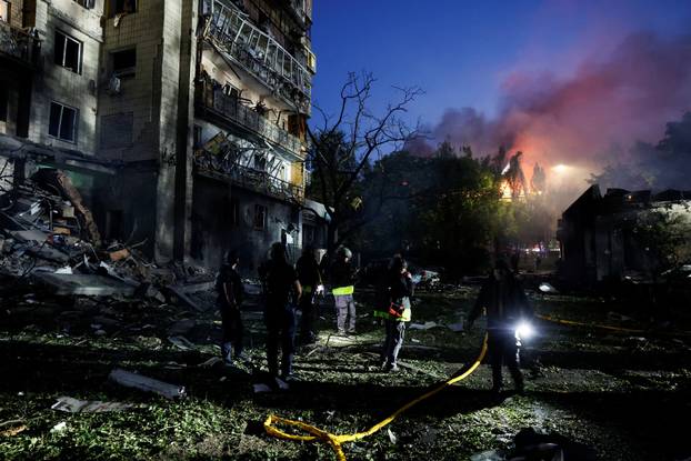 Aftermath of a Russian missile attack in Kyiv