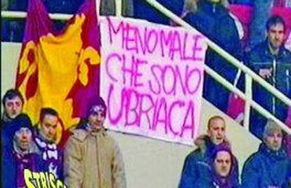 'Barem sam pijana' najbolji je transparent u Serie A...