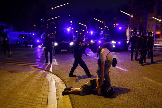 Spanish unions call a general strike in solidarity with Palestinians in Gaza, in Barcelona