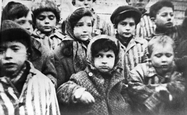 Children liberated from the Auschwitz camp