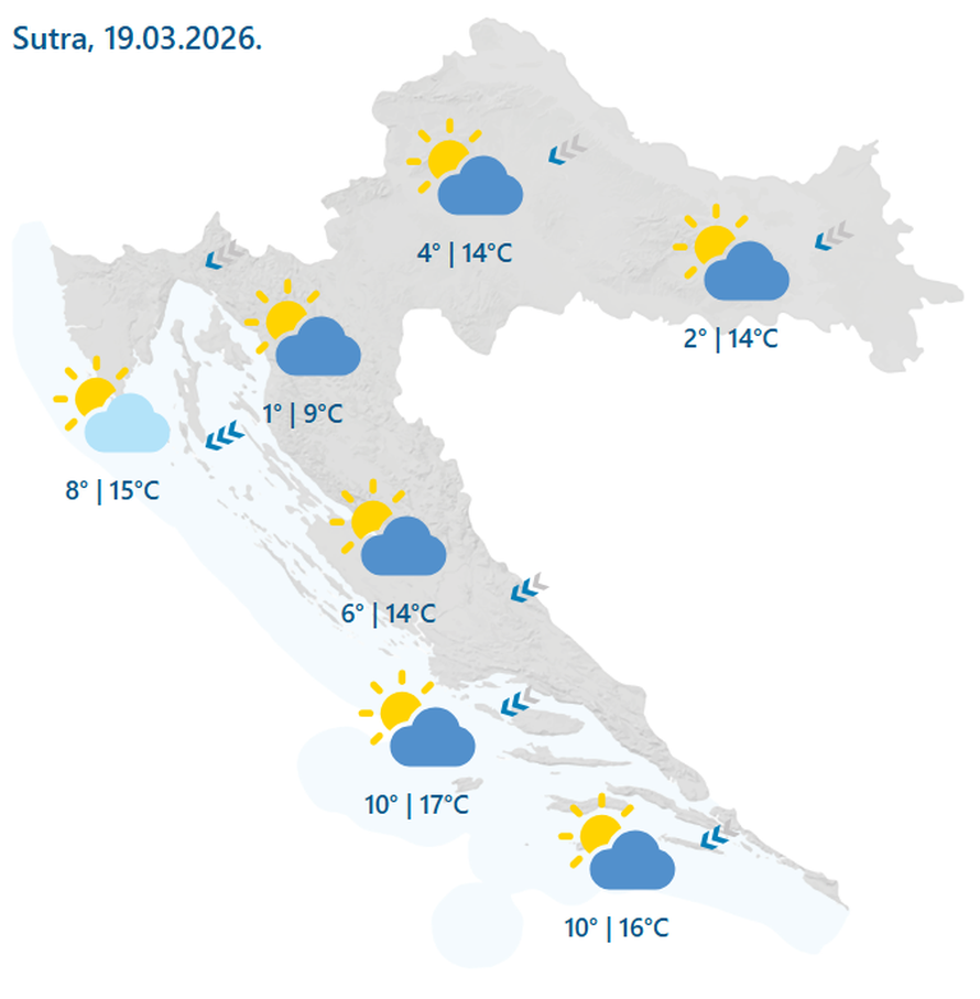 Dio Hrvatske pod snijegom: Evo kakvo nas vrijeme čeka sutra!