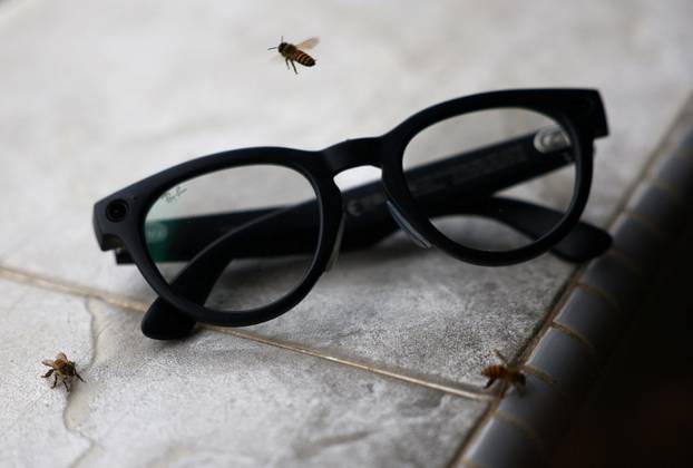 A pair of Meta glasses used by bee rescuer Clarence Chua to film his social media content in Singapore