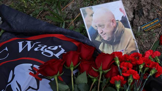 Floral tributes in St.Petersburg for Wagner's Prigozhin believed killed in plane crash