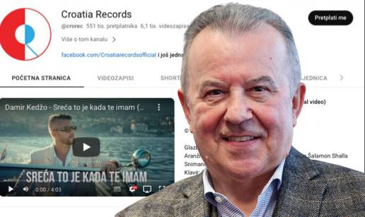 YouTube je vratio kanal Croatia Recordsa: Ugasili ga na  5 dana