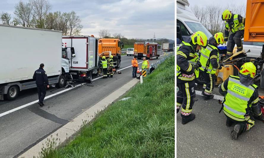 Teška nesreća na obilaznici u Zagrebu. Izvlačili čovjeka iz kamiona, kolona je duga 2 km!