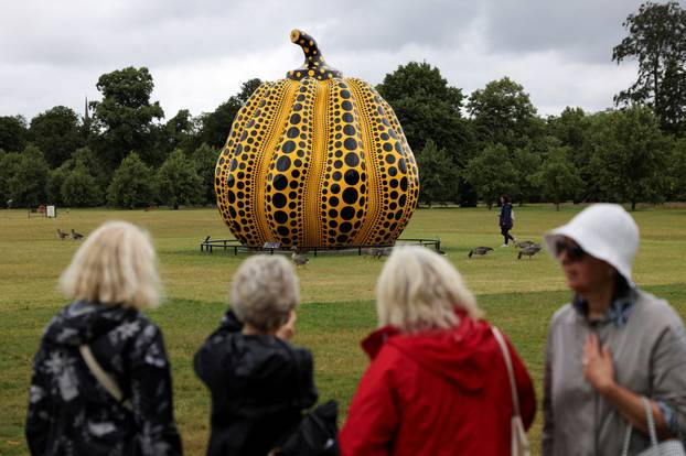 FILE PHOTO: Pumpkin sculpture by Japanese artist Yayoi Kusama in London