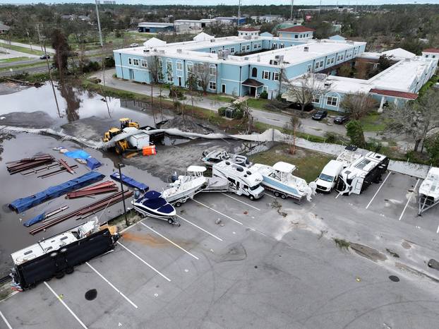 Aftermath of Hurricane Isaias, in Gulf Breeze, Florida