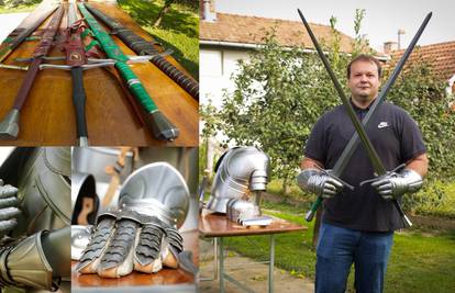 Ivan je moderni vitez iz Našica: 'Moji mačevi su ručni rad, a korice za njih izrađujem sam'
