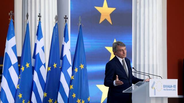 Greece celebrates the 40th anniversary of joining the European Union, in Athens