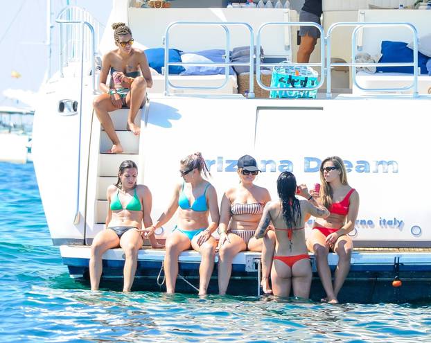 After their successful world cup heroics by beating England in the World Cup Final, the victorious Spanish Women's Football team take a well earned break out in Ibiza, Spain.