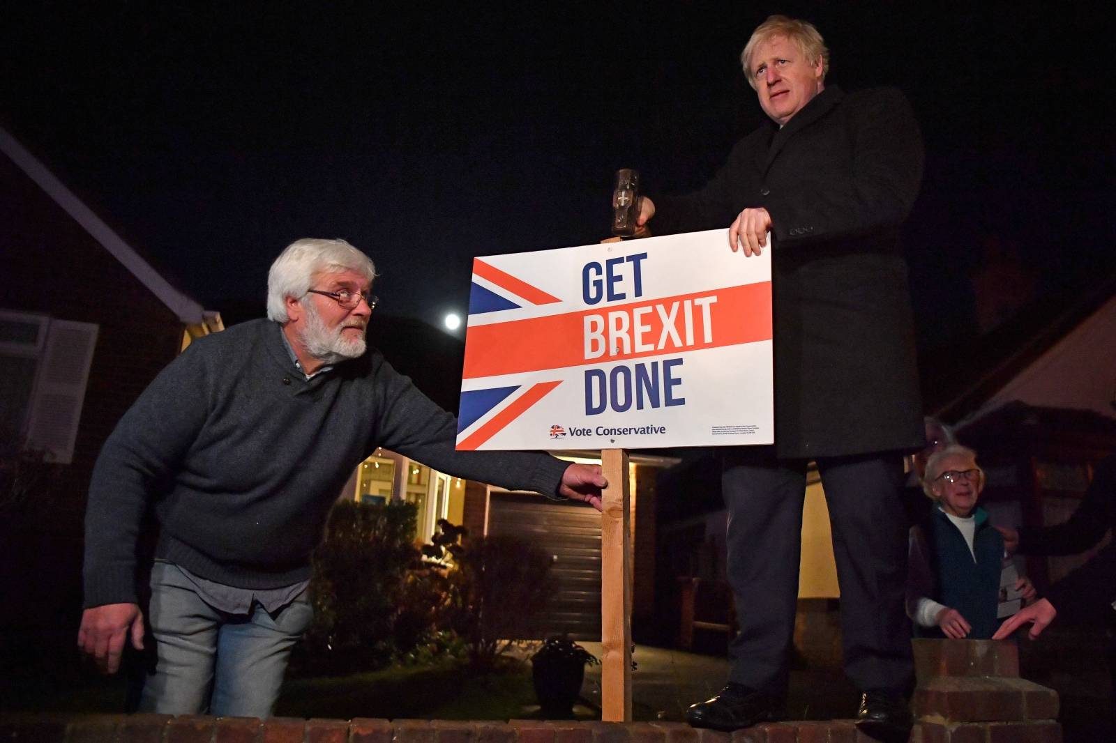 Britain's Prime Minister Boris Johnson campaigns in South Benfleet