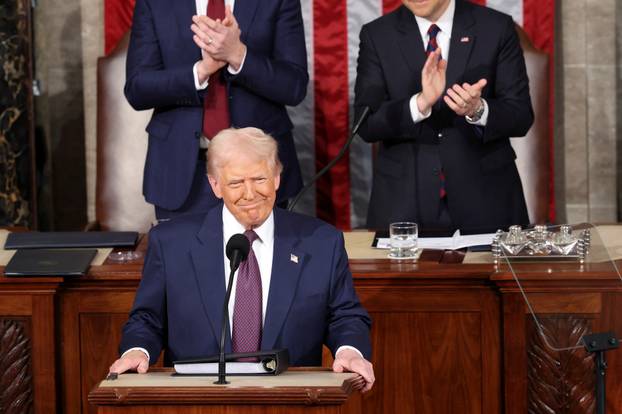U.S. President Trump delivers a speech to a joint session of Congress