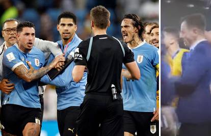 Kaos na utakmici Urugvaja: 'Svi su oni k**vini sinovi!' Gimenez laktom udario Fifina službenika