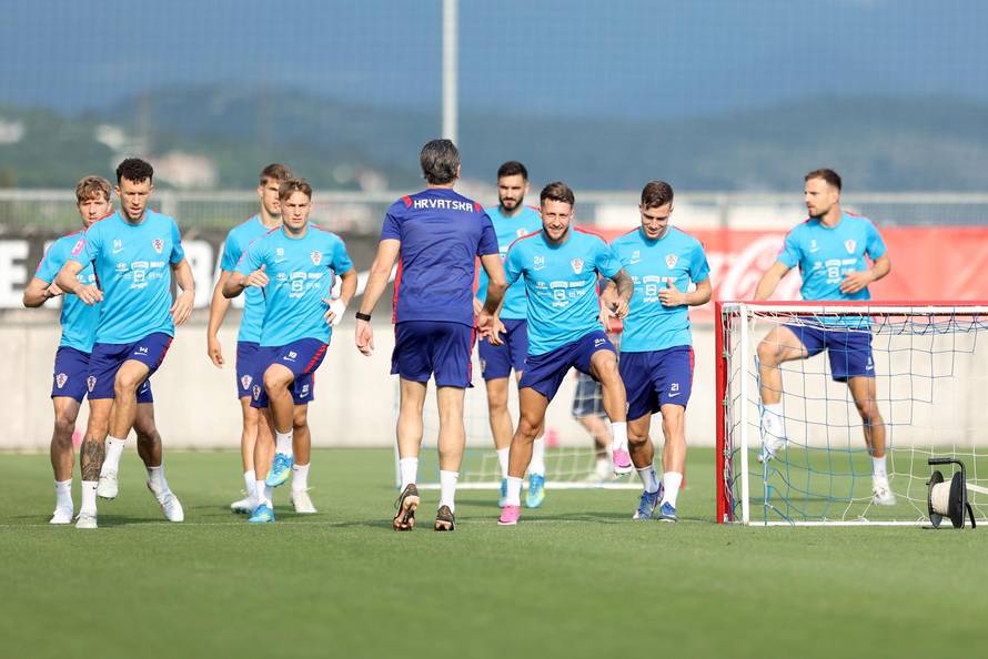 Rijeka: Trening hrvatske nogometne reprezentacije