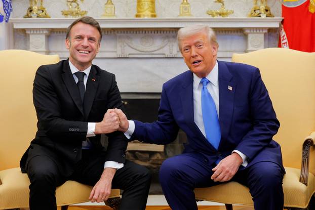 U.S. President Trump meets with French President Macron, in Washington