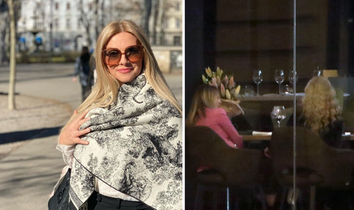 Vlatka Pokos u zagrebačkom restoranu slavila 52.rođendan, prijateljica joj donijela buket