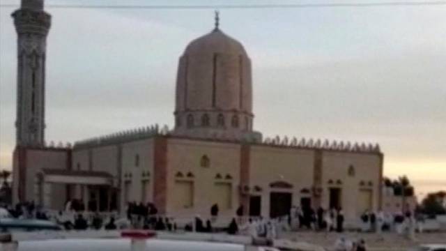 The exterior of Al Rawdah mosque is seen in Bir Al-Abed