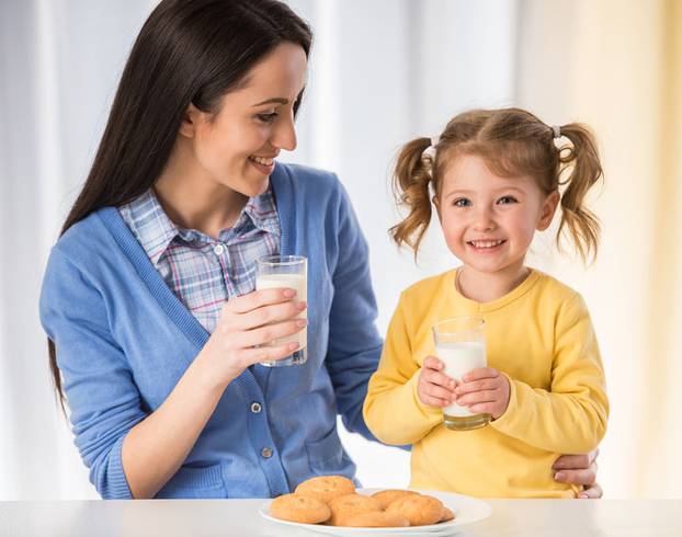 Mom with little daughter