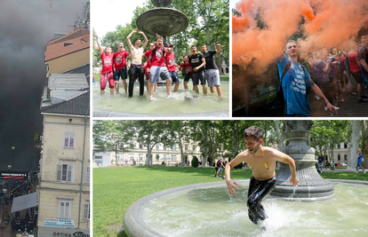 U Rijeci bacili dimnu bombu, u Zagrebu skakali u Manduševac