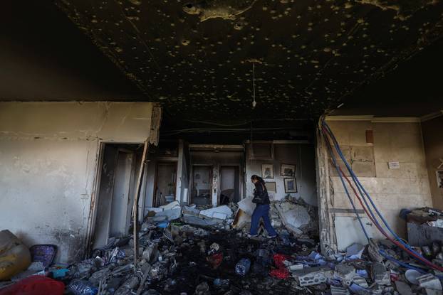 Aftermath of an Israeli strike in Beirut