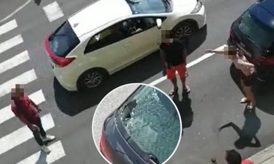 Snimka iz Zagreba: Nije stao na zebri, pješak mu razbio staklo!