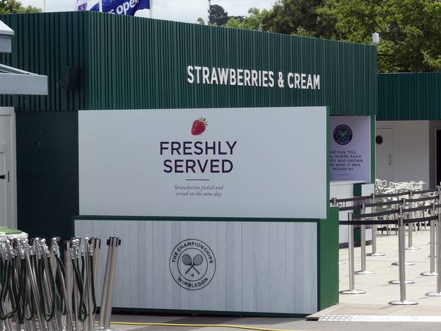 Preparations for the start of the Wimbledon tennis championships 