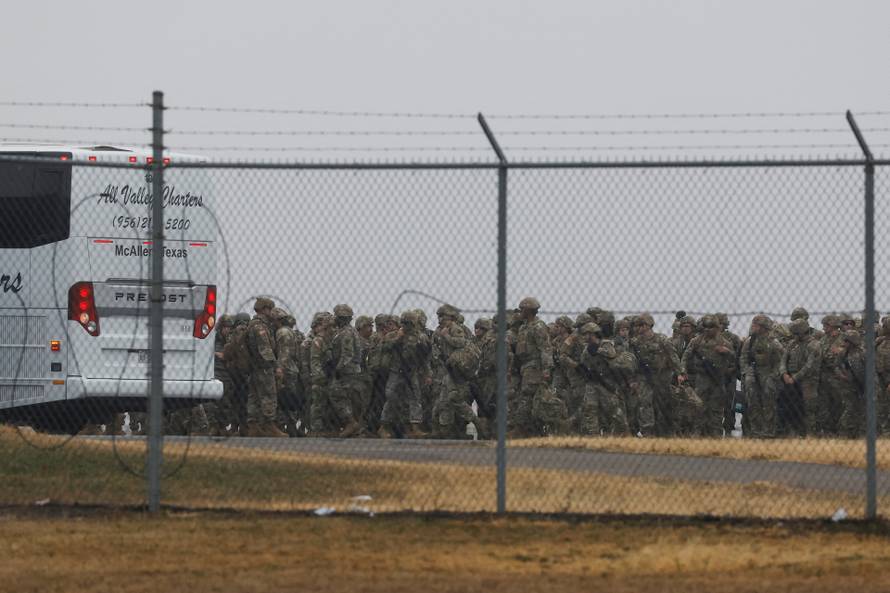 Additional Texas National Guard troops arrive at the McAllen International Airport