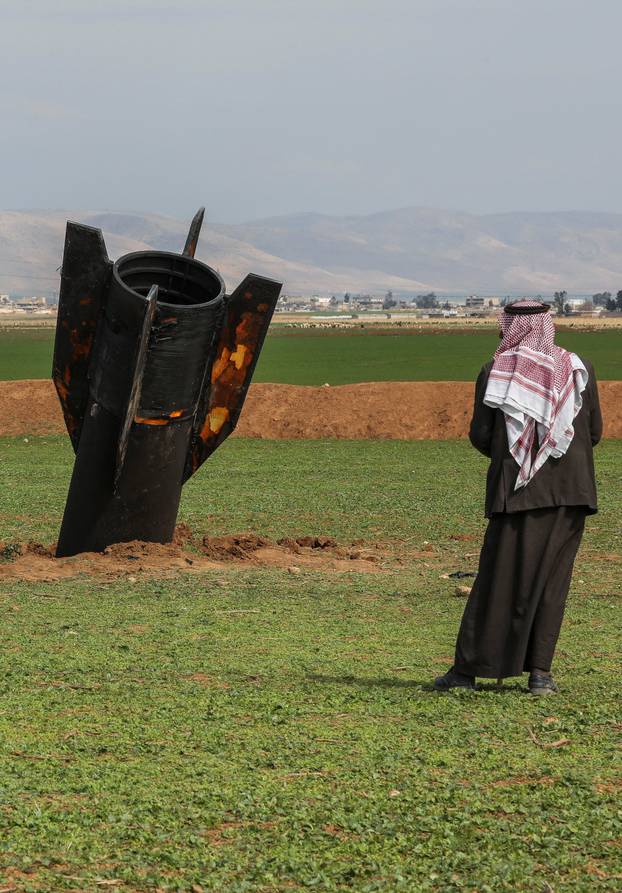 Missile falls near Qamishli International Airport