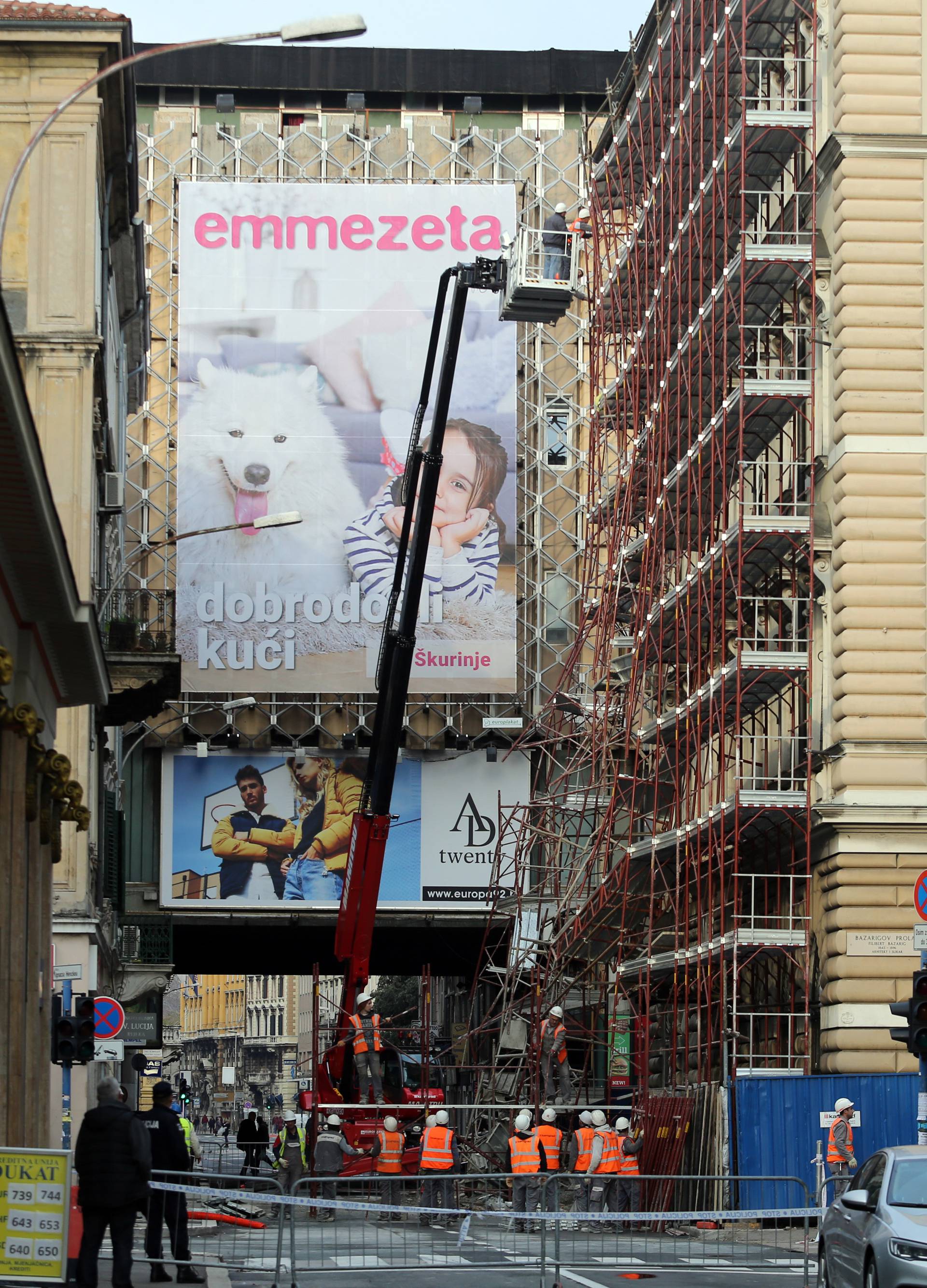 Rijeka: PoÄela demontaÅ¾a uruÅ¡ene skele