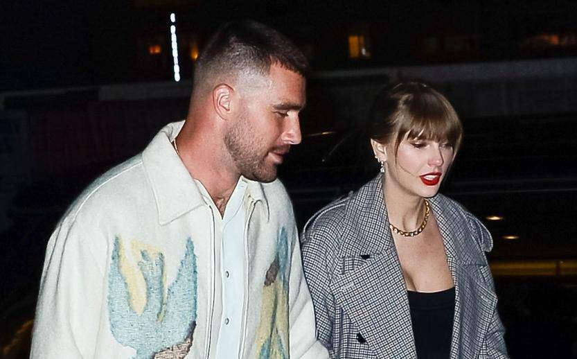 *PREMIUM-EXCLUSIVE* Hot new couple Travis Kelce and Taylor Swift step out for dinner at Nobu in NYC!