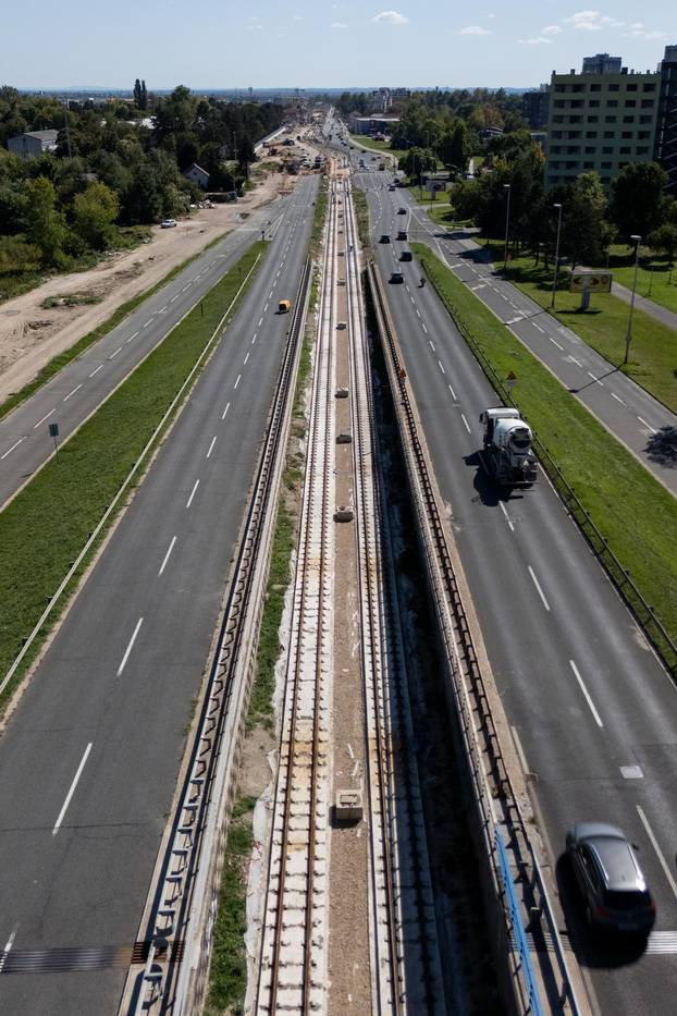 Napredak radova na Sarajevskoj cesti u Novom Zagrebu snimljen iz zraka