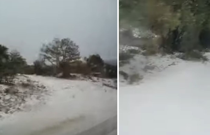 VIDEO Na Braču je pao snijeg