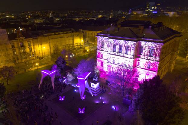 Pogled iz zraka na Festival svjetla 