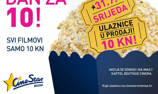 Sljedeća srijeda je dan za kino: Filmovi u CineStaru za  10 kuna