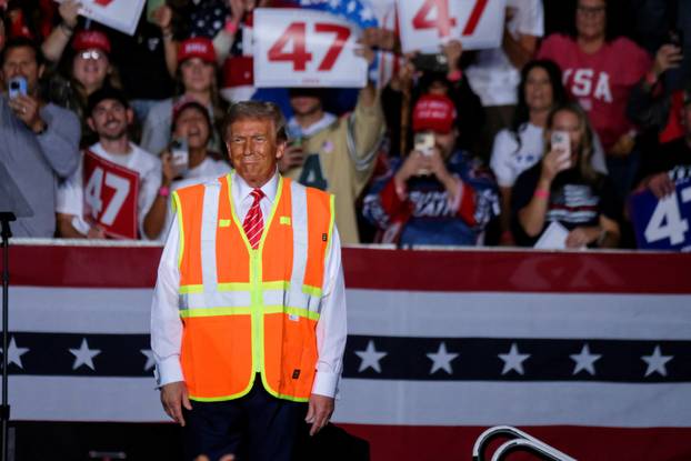 Republican presidential nominee and former U.S. President Donald Trump campaigns in Green Bay, Wisconsin