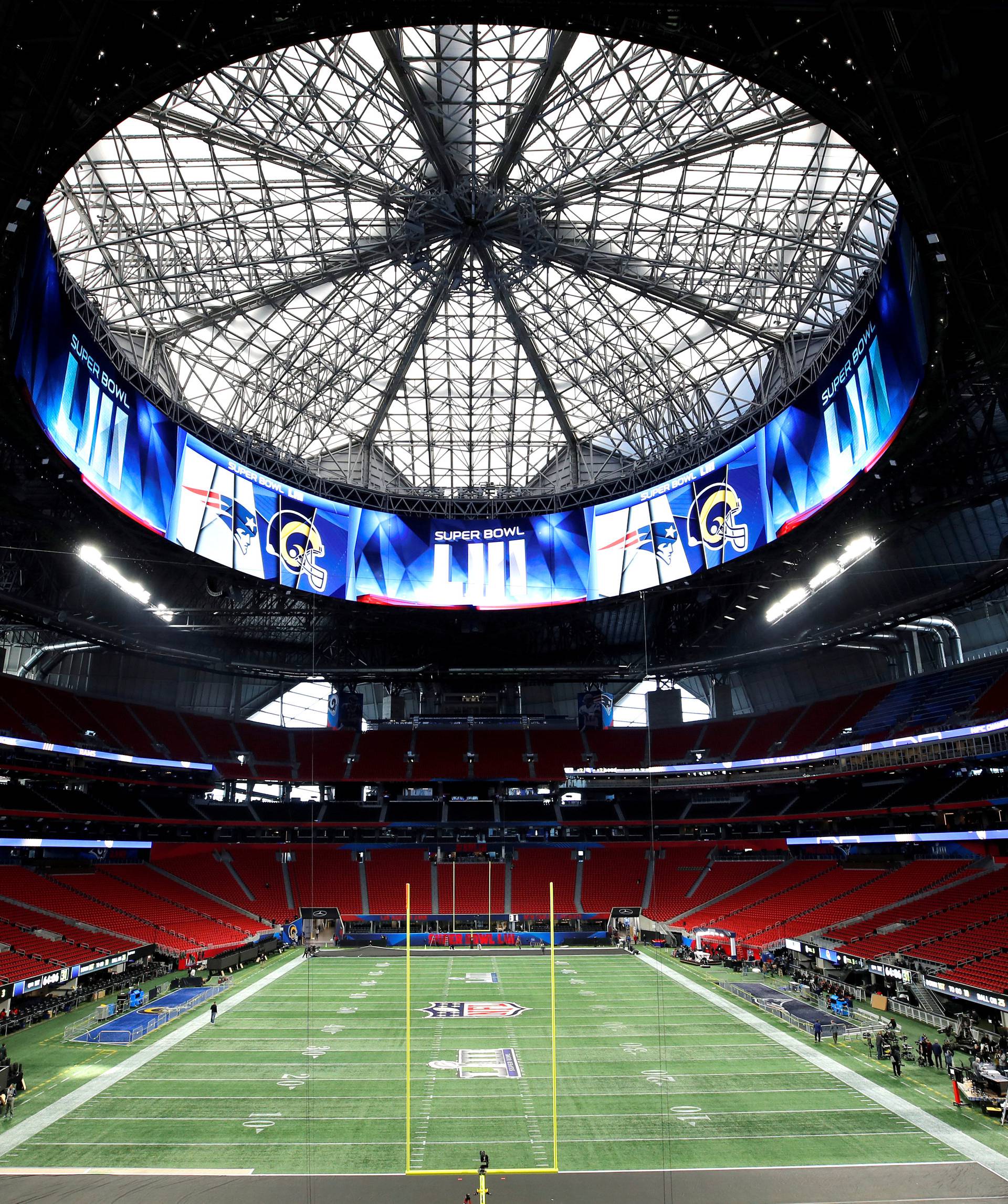 FILE PHOTO: Mercedes Benz Stadium is seen during preparations ahead of Super Bowl LIII in Atlanta
