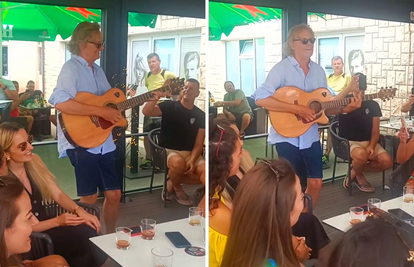 Tedi Spalato zapjevao Oliverov hit i oduševio goste u kafiću...